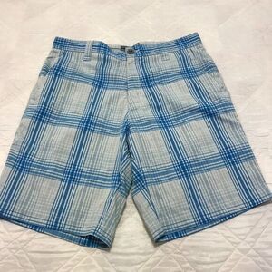 Hollas XFC blue plaid shorts size 34